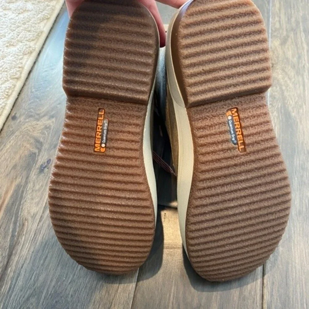 Merrell Tan Haven Mid Lace Up Polar Waterproof Boot - Size 7 - EUC